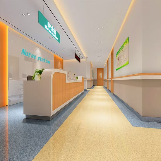 pvc homogeneous vinyl flooring rolls at nurse station